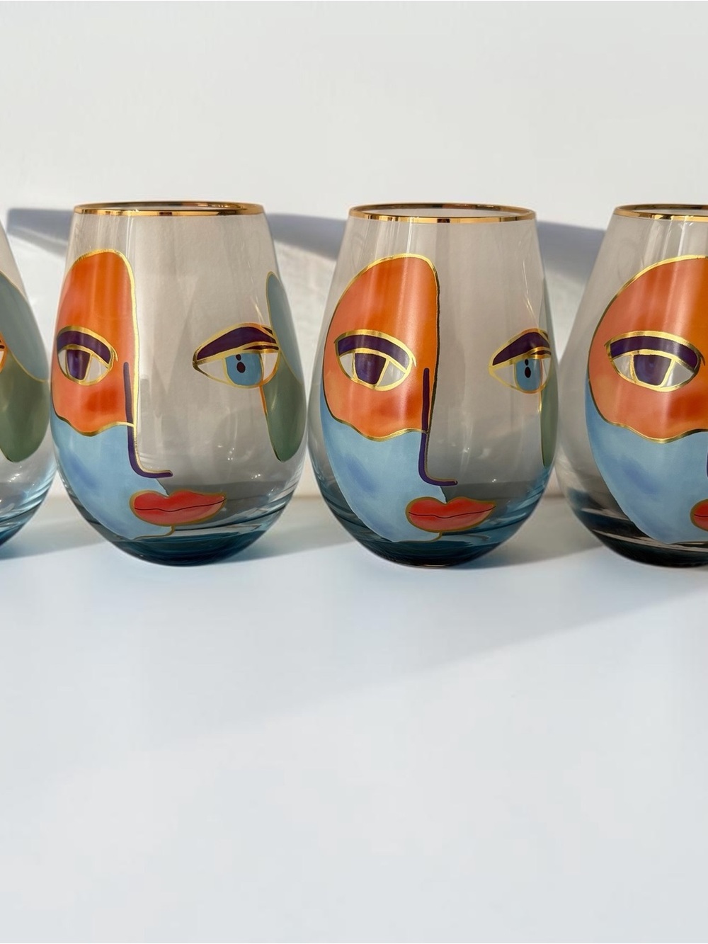 Cornet Barcelona Artistic Gaze Stemless Wine Glasses – Set of 4 - Picture 4 of 16